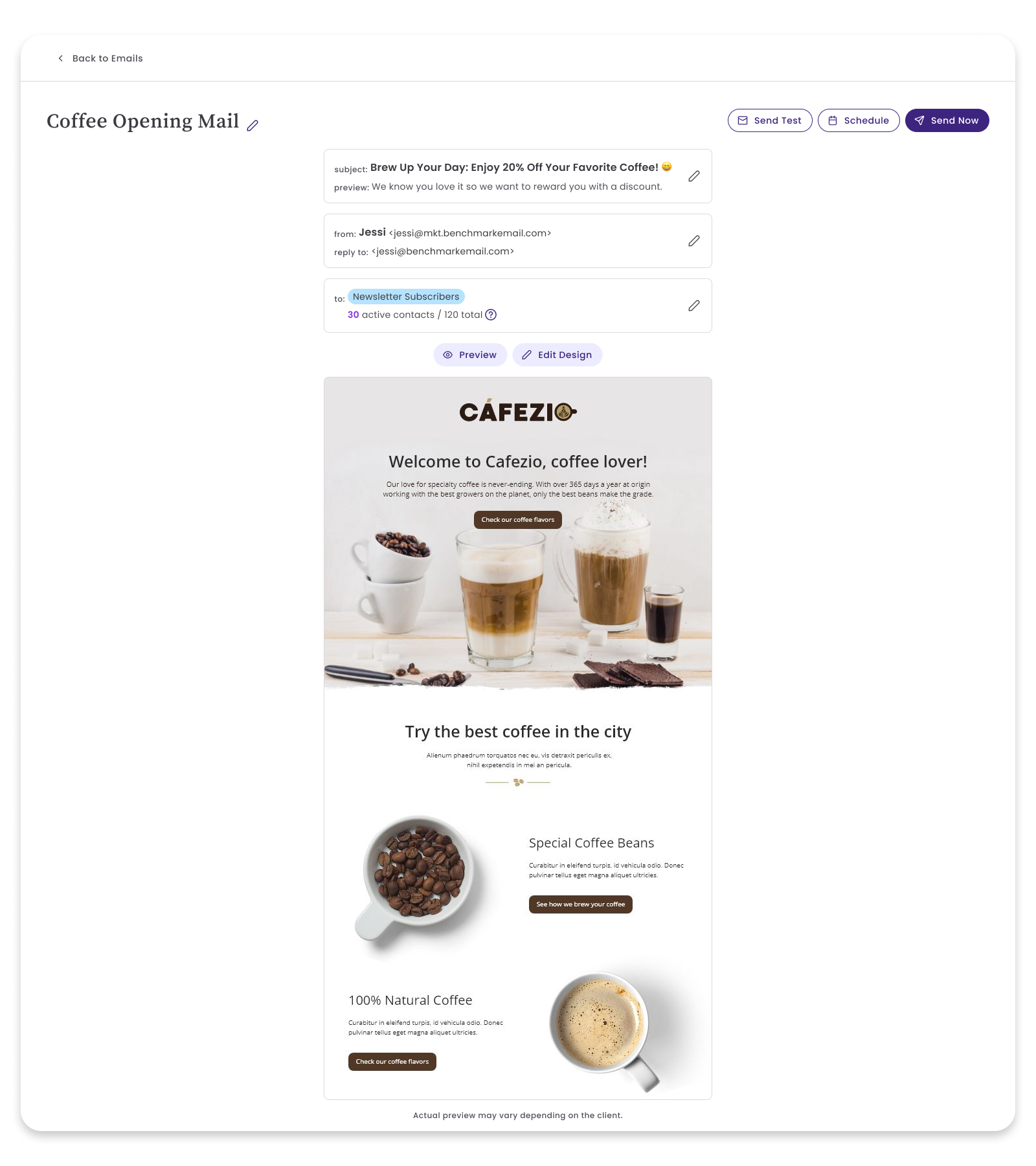 Template selection and campaign checklist