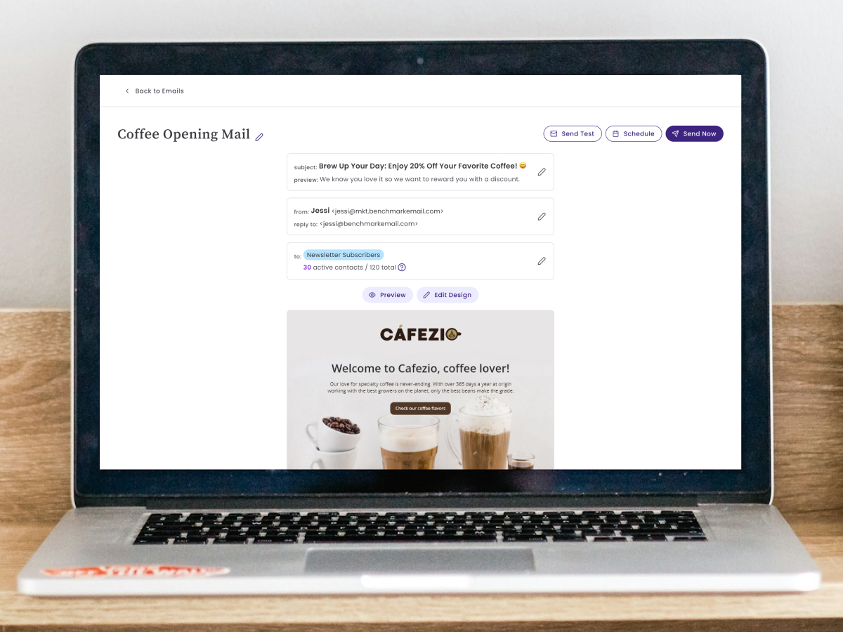 Benchmark Email product design case study