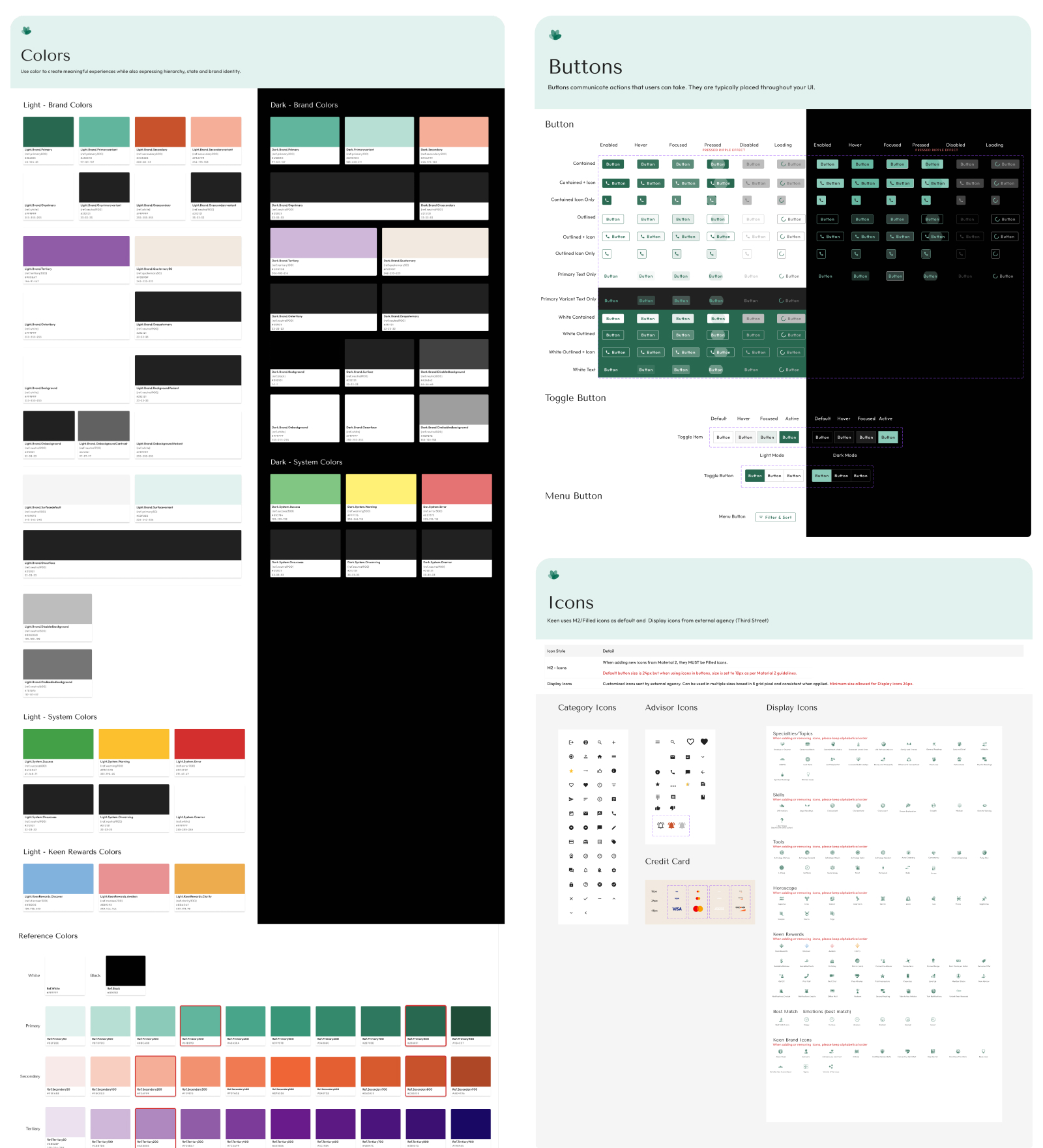Token library full width view