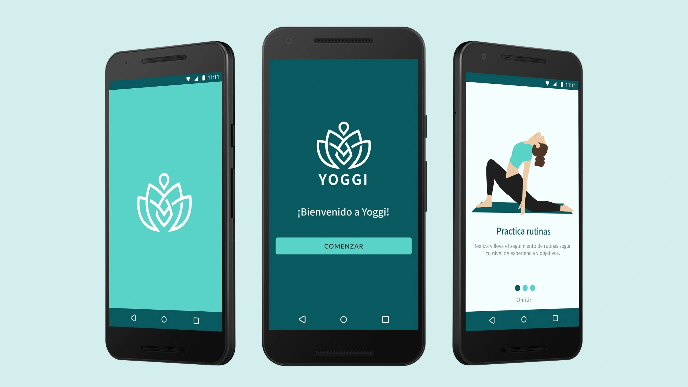 Yoggi Android app hero